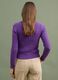 Purple pure cotton cable-knit jumper with deep V-neck_3
