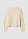Ecru stretch-wool crew-neck jumper with argyle pattern, oversized fit_2