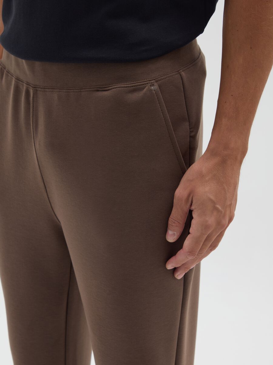 Brown Regular Fit Jogger_3