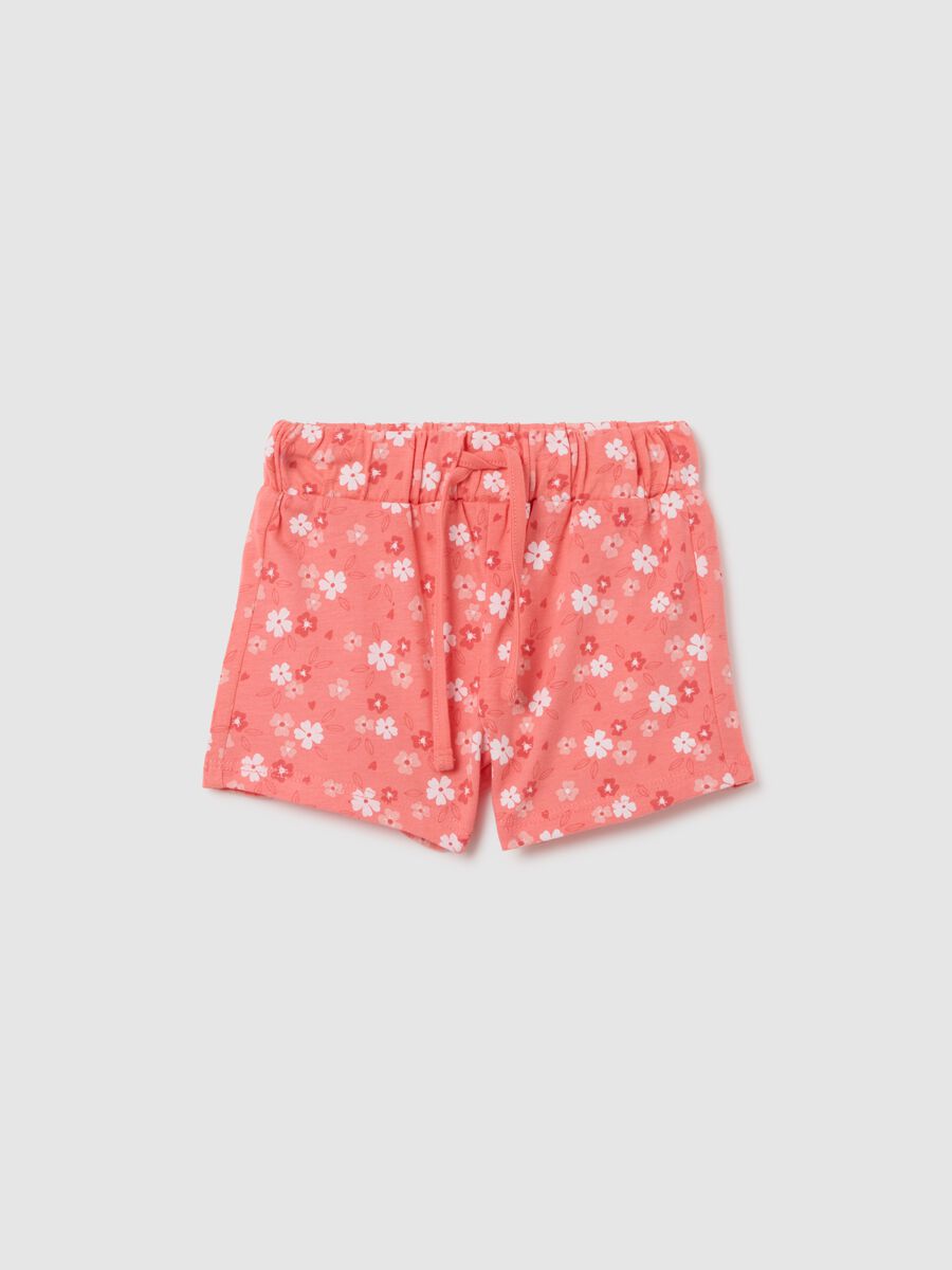 Baby Girl Shorts in Pure Cotton Pink Regular Fit_0