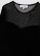 Black long-sleeve regular fit top with sheer details_1