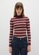 Brown striped fitted sweater_1