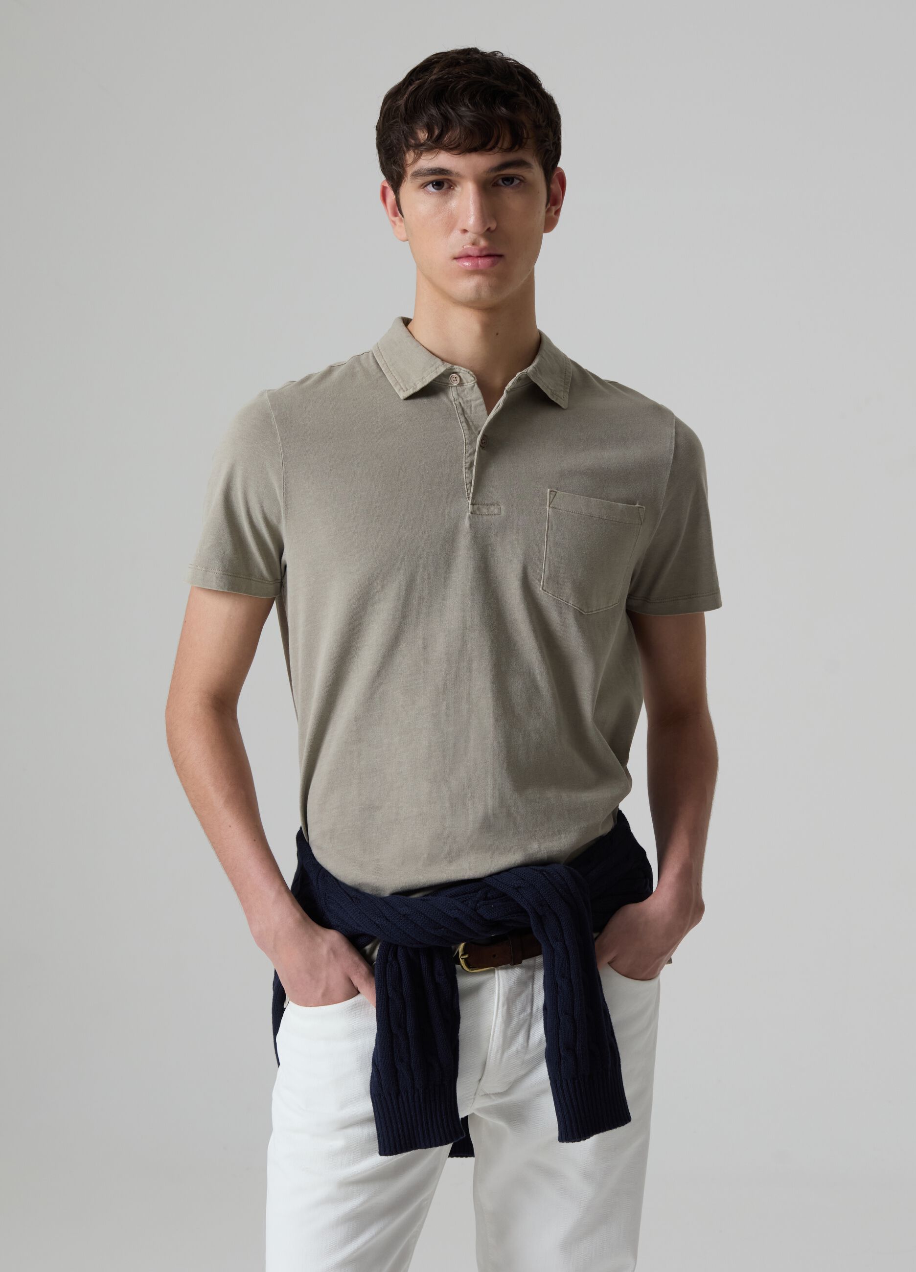 Ovs Polo in jersey con tasca