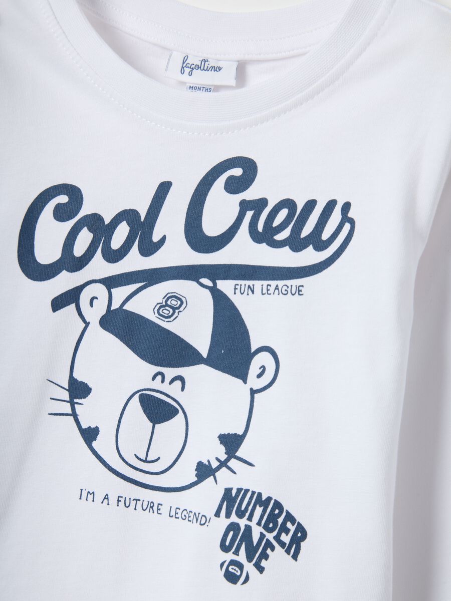 Pure cotton white regular fit t-shirt for boys_2