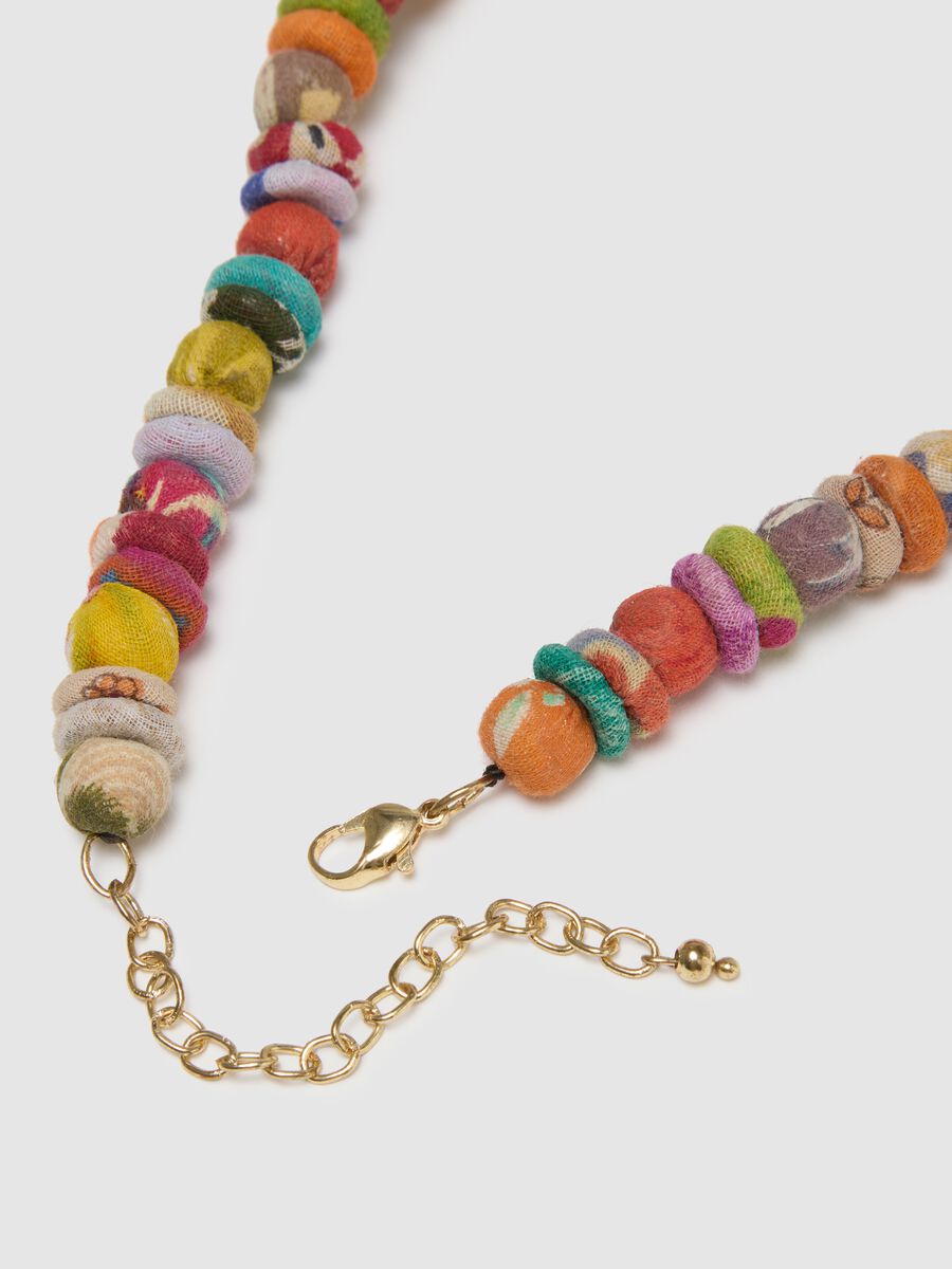 Multicolour wooden necklace with adjustable closure_2
