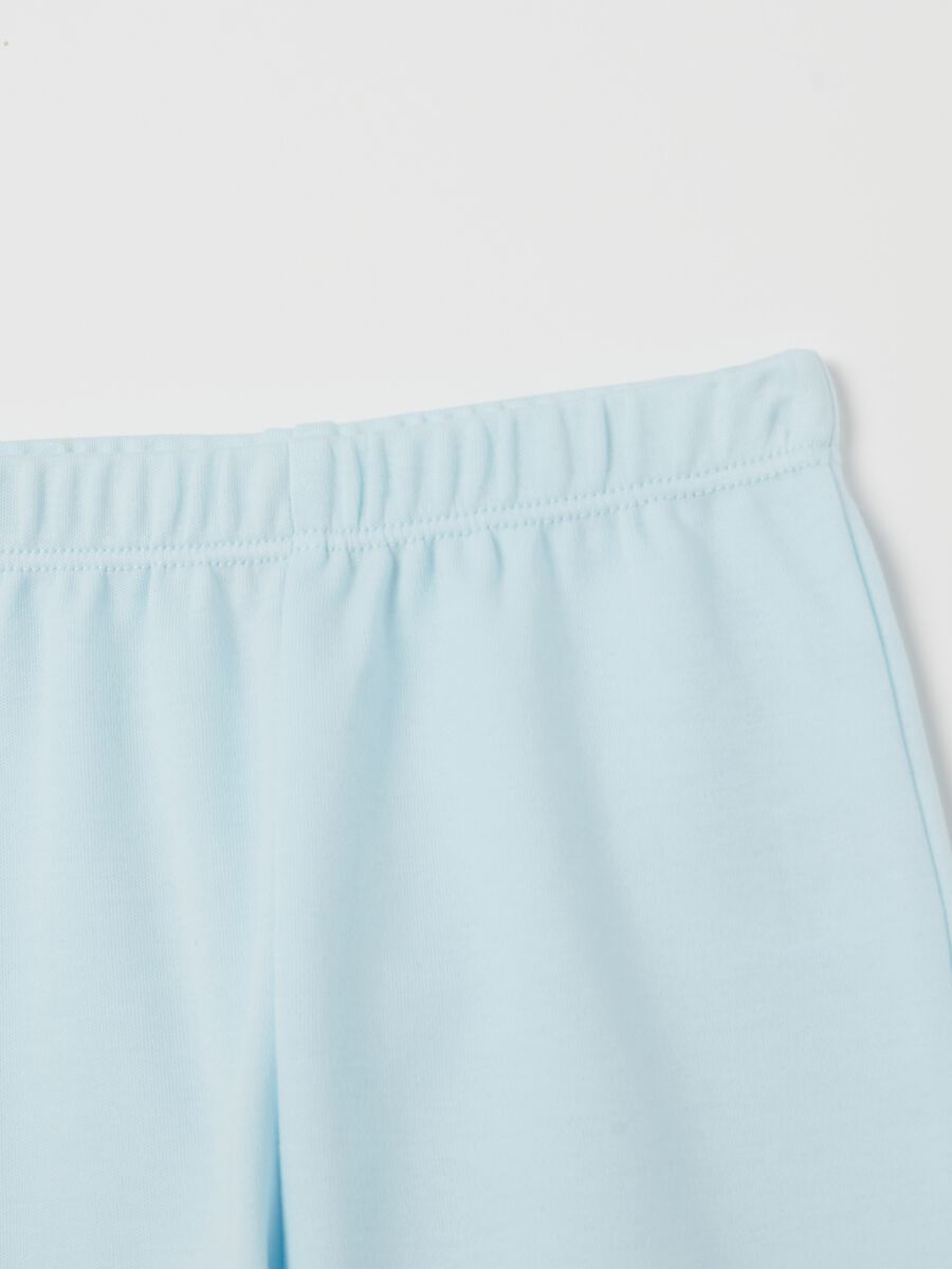 Set t-shirt e ghettine in velour con stampa_3