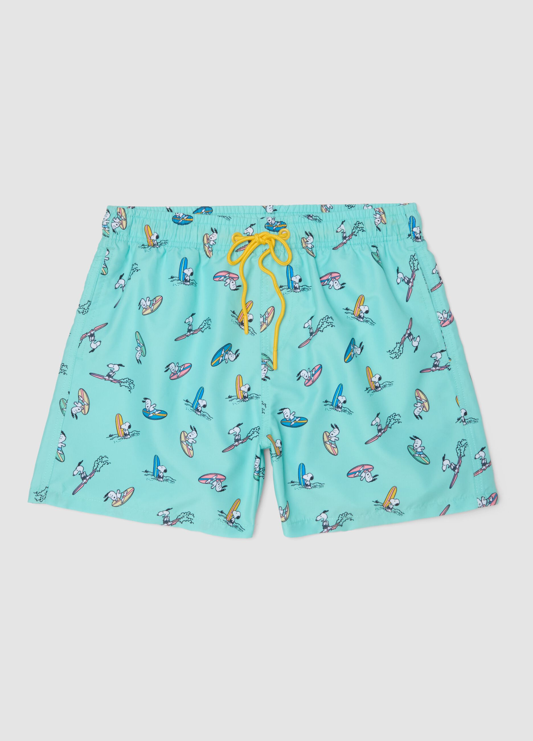 Blue swimsuit with Snoopy surf prints