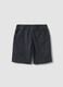 Blue pure cotton shorts with elasticated waist for boys, comfort fit_4