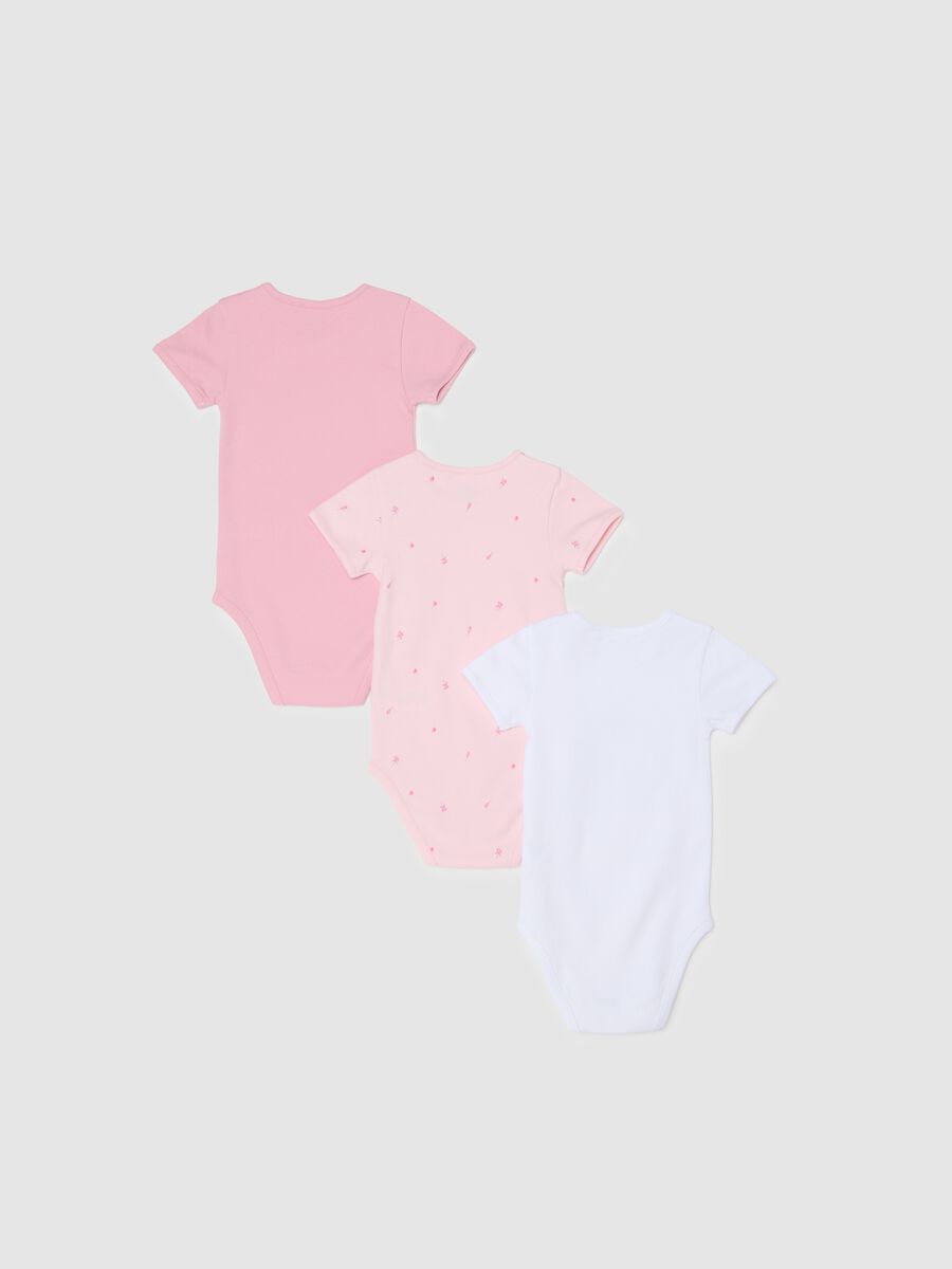 Tripack of pure cotton multicolor baby bodysuits_1