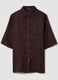Brown pure linen beach cover-up_5