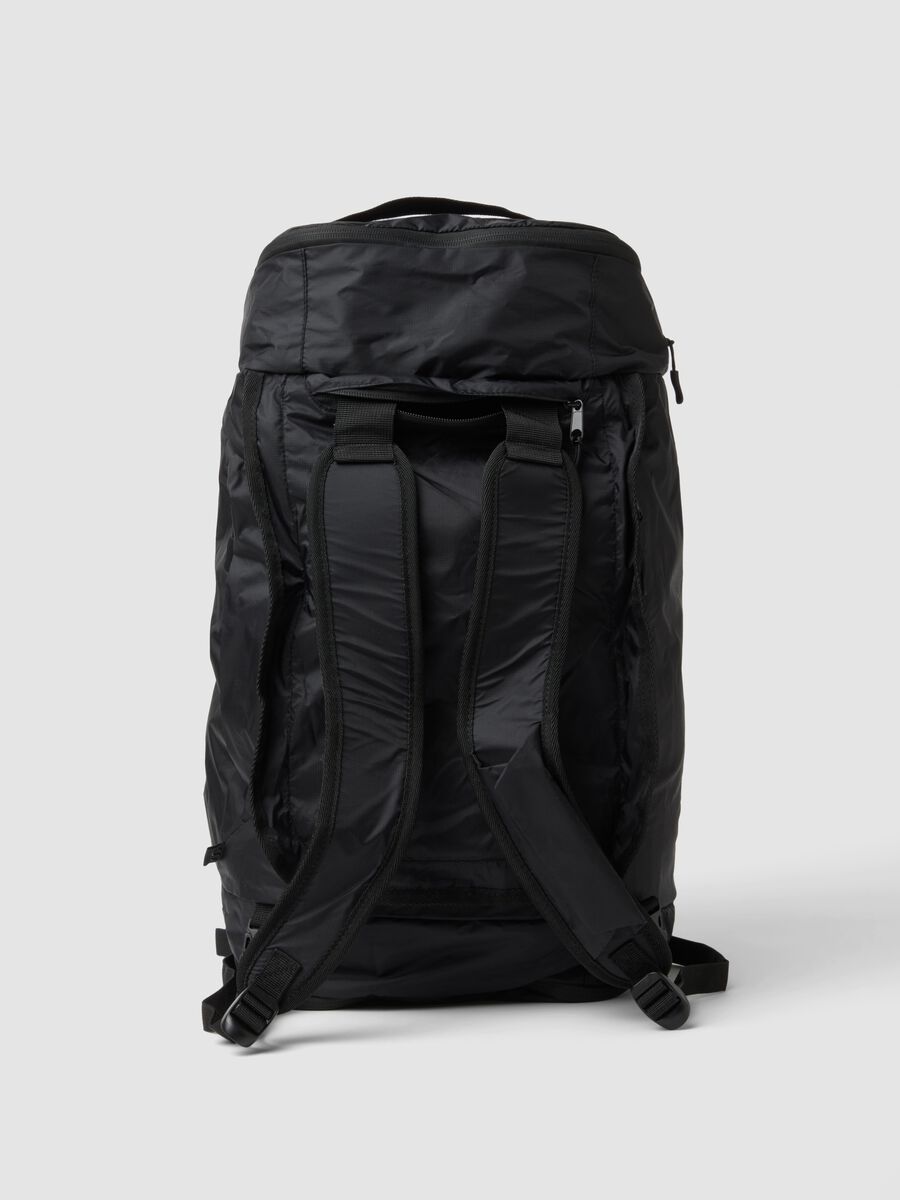 Foldable black sports duffel bag with backpack straps_2