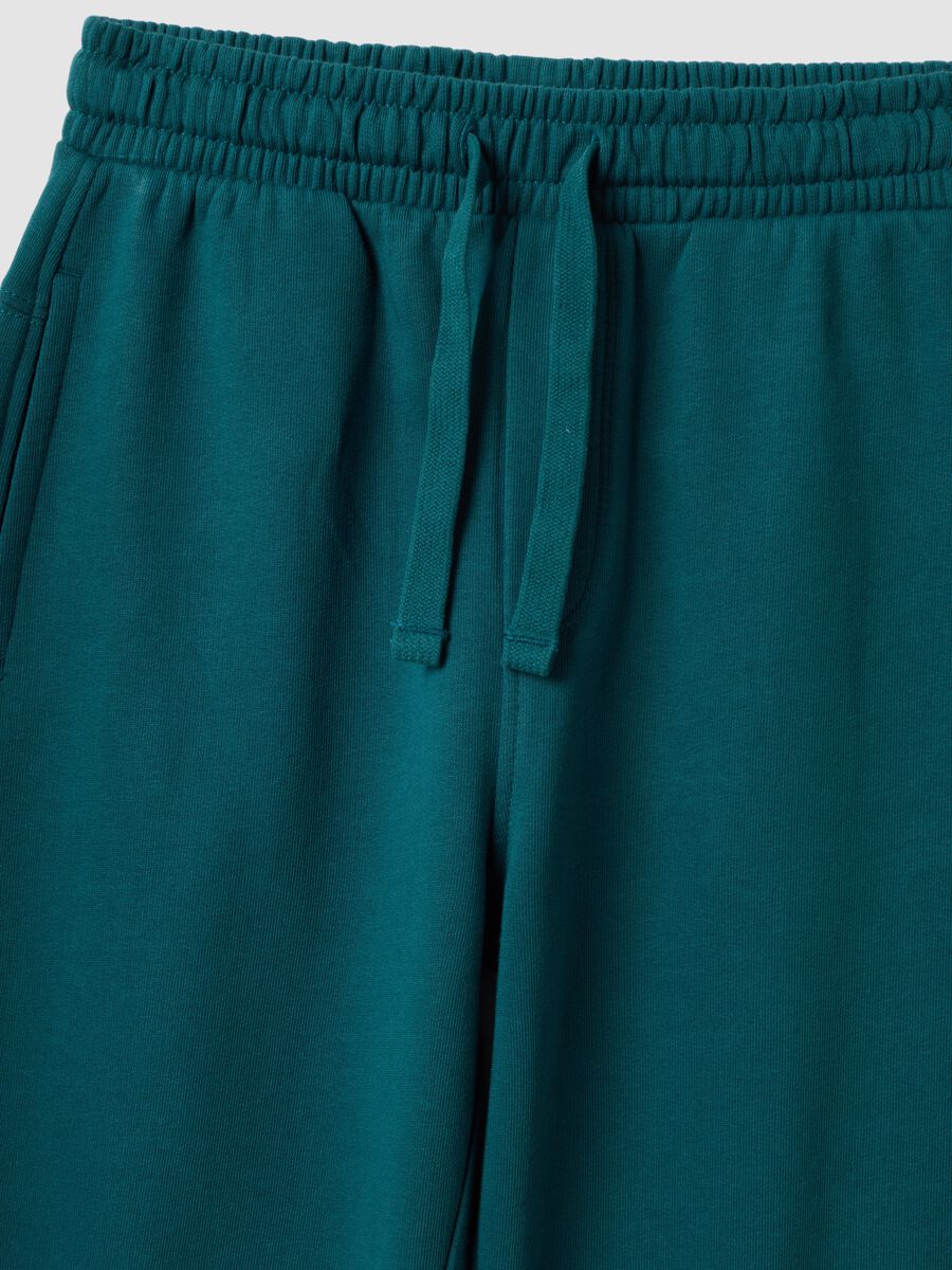 Pantaloni jogger blu in puro cotone_2