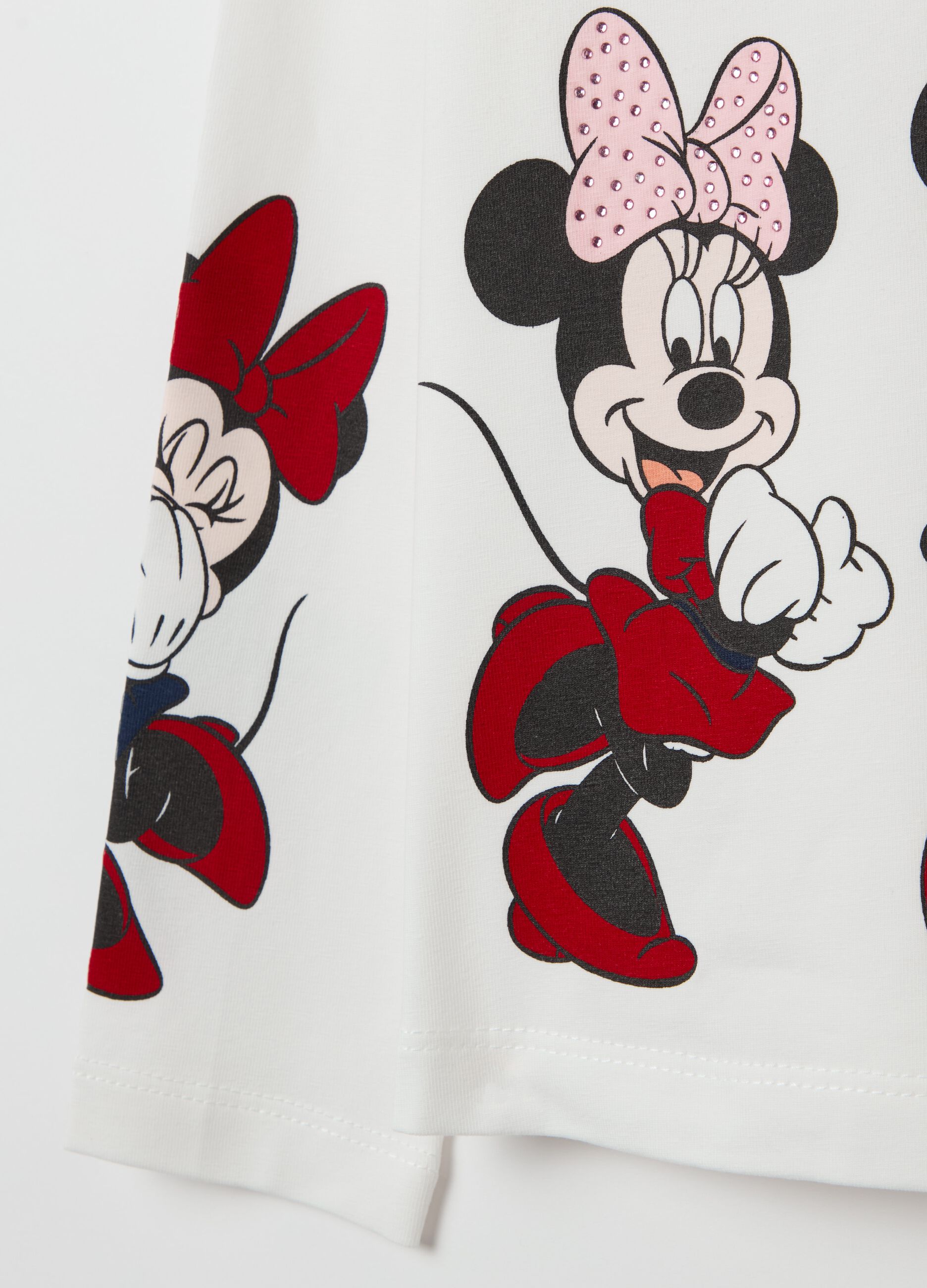 T shirt maniche lunghe con stampa Minnie e strass OVS KIDS da Bambina OVS