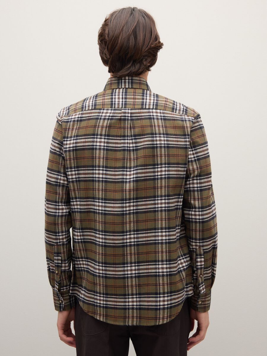 Long sleeve multicolour shirt in pure cotton regular fit with checks_2