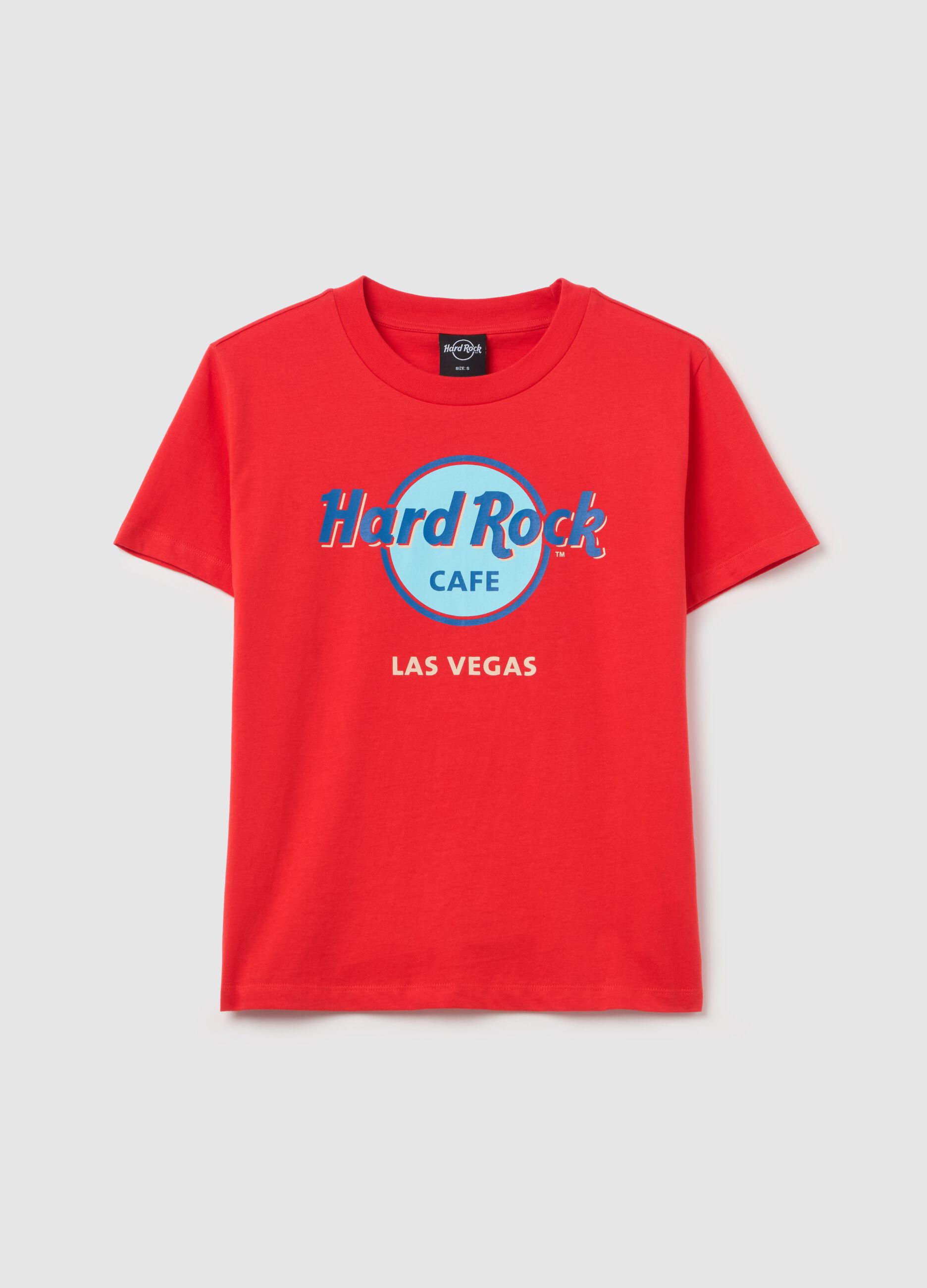 Red T-shirt with Hard Rock Café Las Vegas print