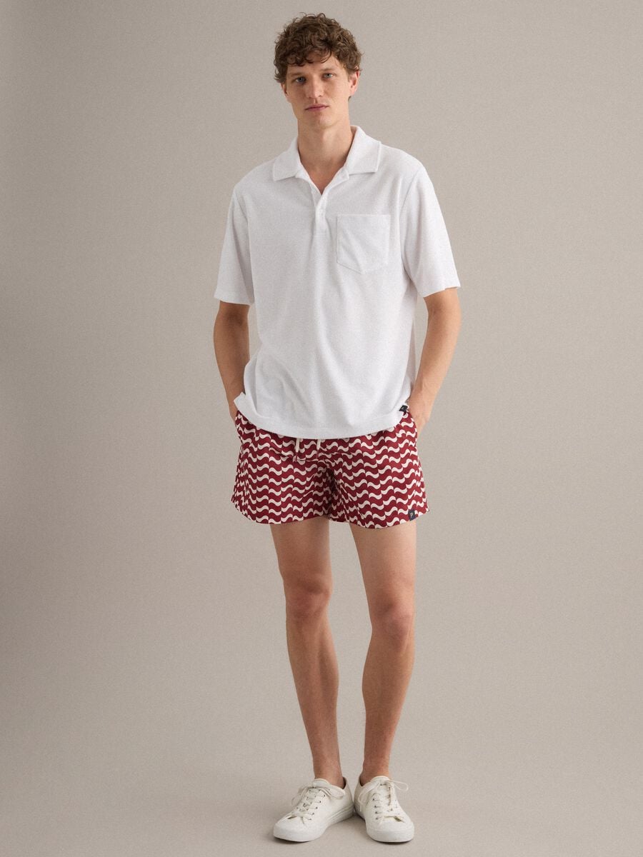 Boxer mare rosso con fantasia ondulata_0