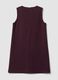 Abito smanicato rosso in punto Milano di viscosa elasticizzata straight fit_6