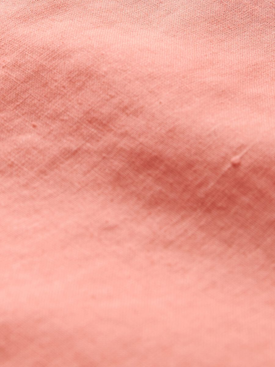 Short Orange Linen and Cotton Shirt_4