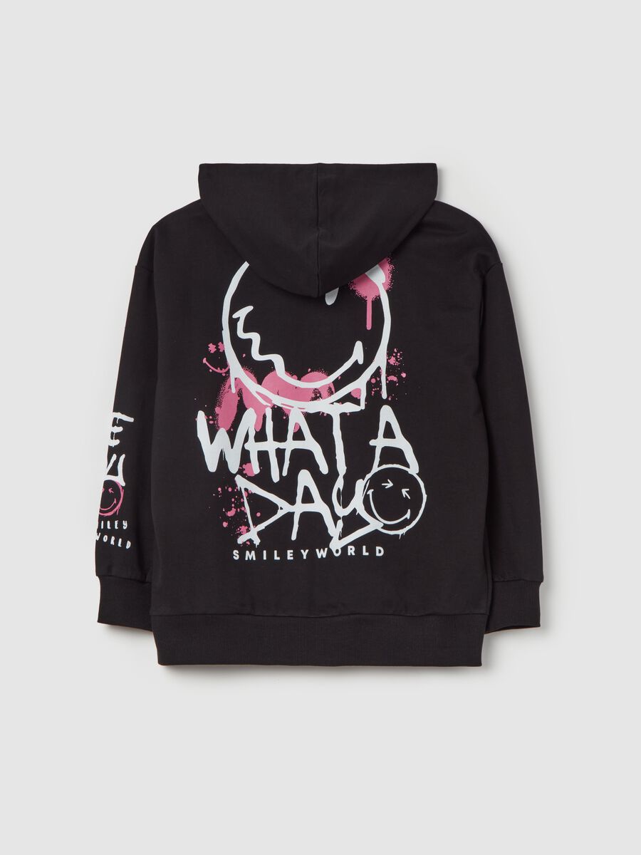 Sweatshirt with hood “Smiling World” print_4