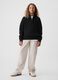 Mock neck pullover with half zip_1