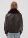 Brown viscose-blend parka with contrasting collar_3
