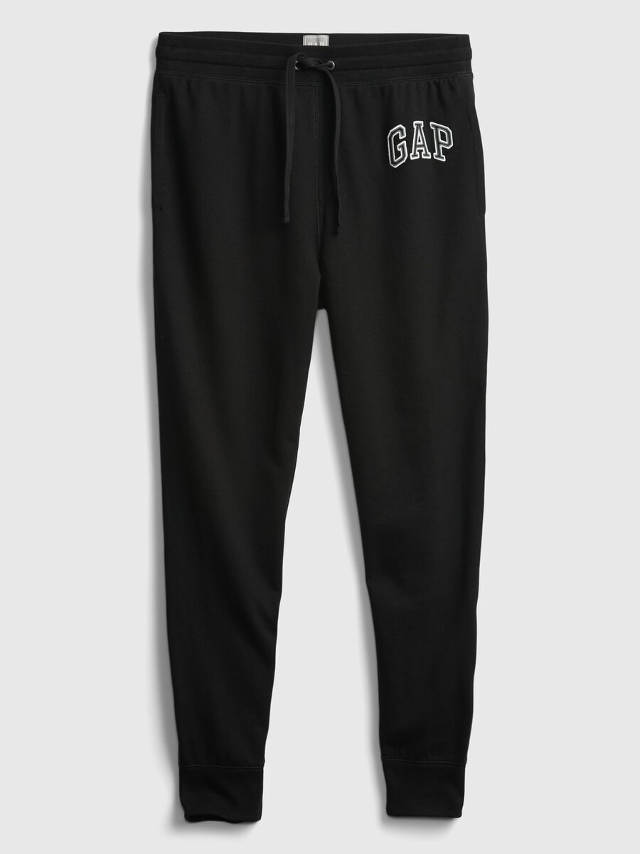 Joggers in felpa con ricamo logo_2