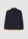 Children's blue pure cotton cardigan regular fit_0