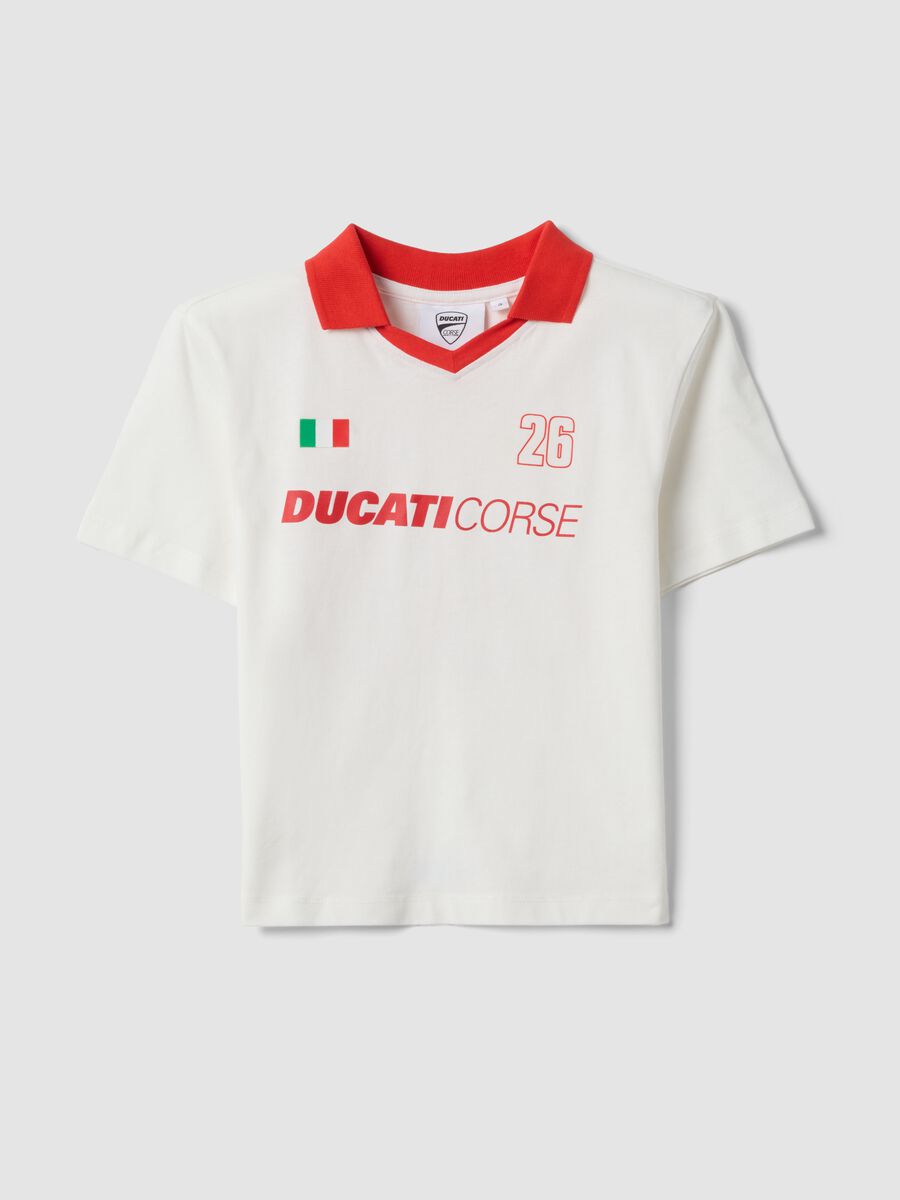 Multicolour pure cotton regular fit T-shirt with Ducati print_0