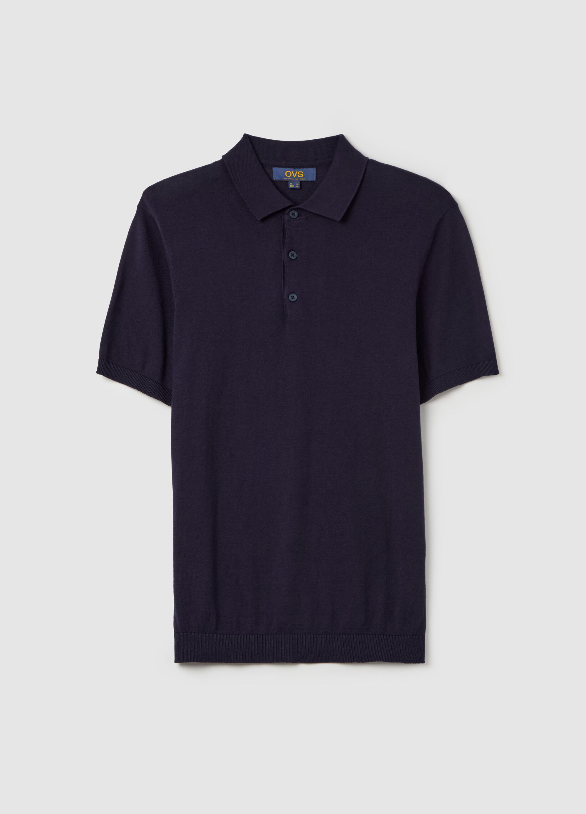 Polo shirt in solid colour cotton