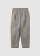 Boys' grey pure cotton trousers regular fit_3