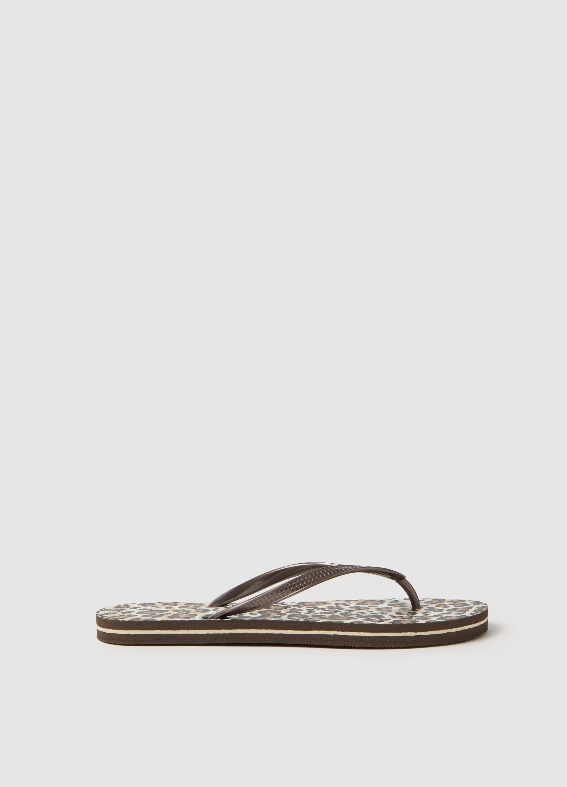 Ciabatte infradito da donna in misto PVC multicolor con stampa
