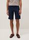 Blue stretch-cotton Bermuda shorts_1