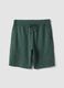 Green cotton-blend regular-fit pyjama shorts_0