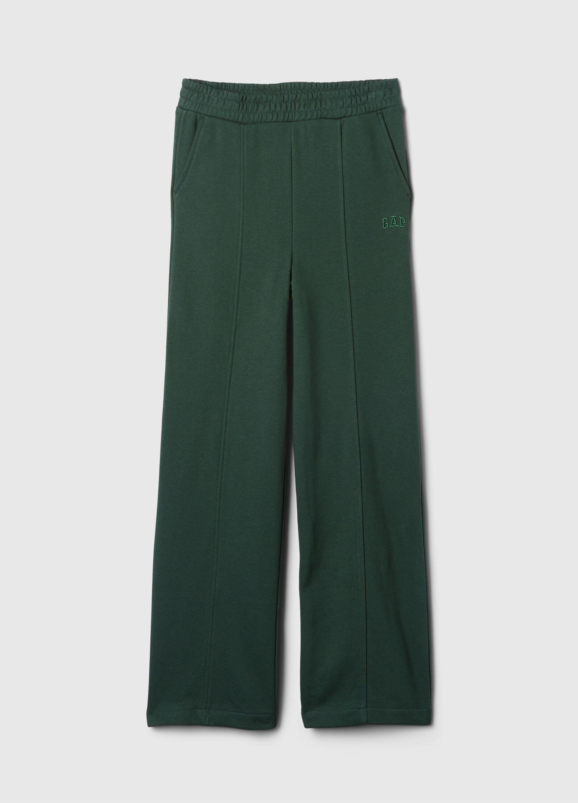 Straight-fit jogger trousers with raised stitching