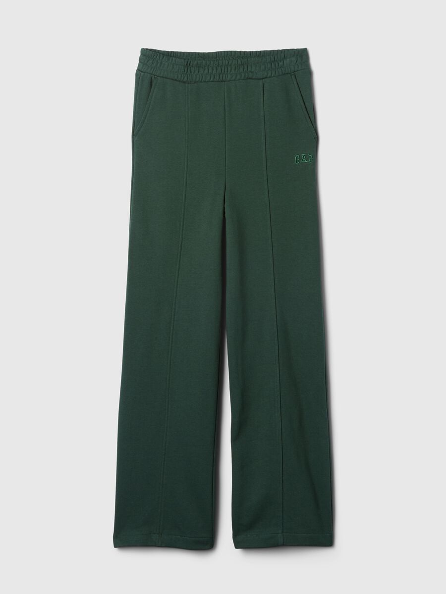Straight-fit jogger trousers with raised stitching_5