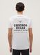 White pure cotton regular fit T-shirt with Chicago Bulls logo_2