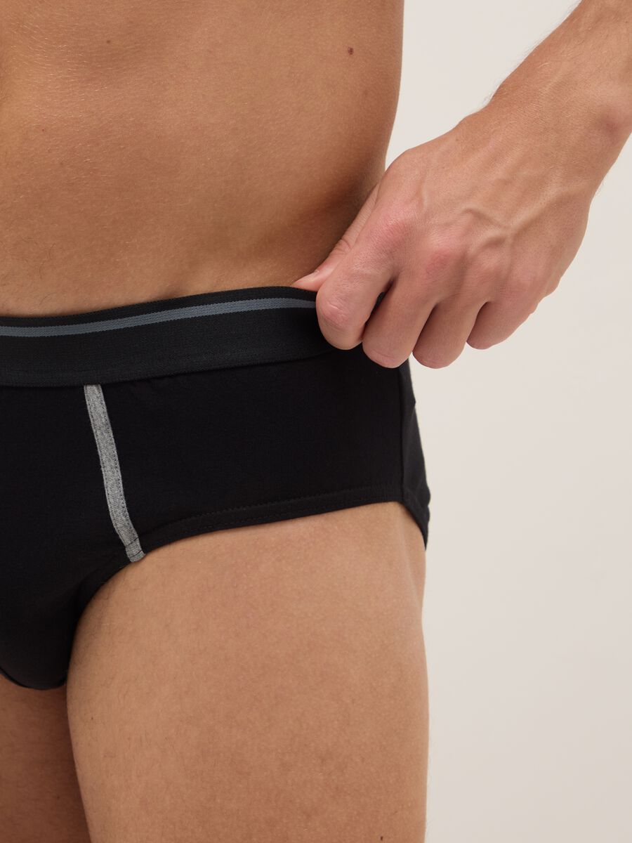 Multicolour regular fit stretch cotton tripack briefs_3