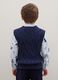 Regular Fit Blue Children's Vest with Knitted Design_1