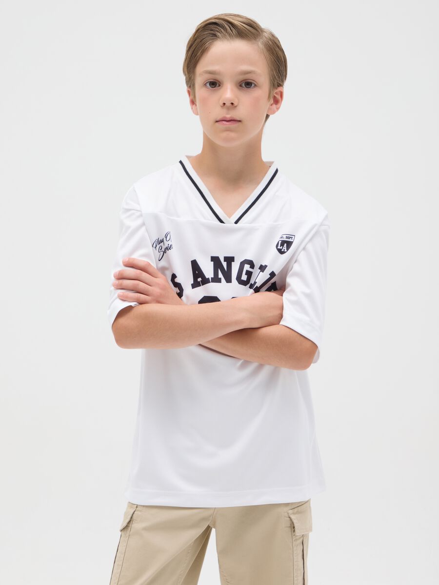 White T-shirt with Los Angeles print_0