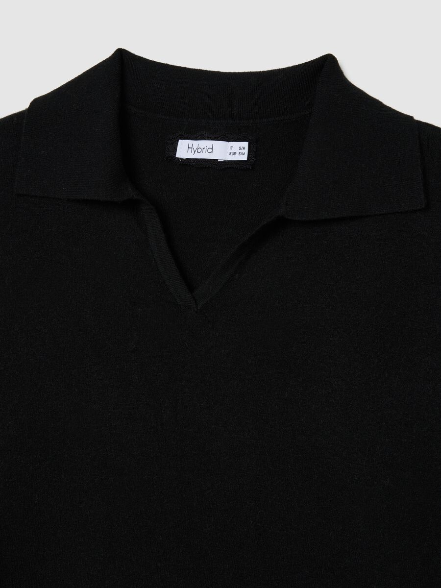 Black long-sleeve shirt with regular fit_5