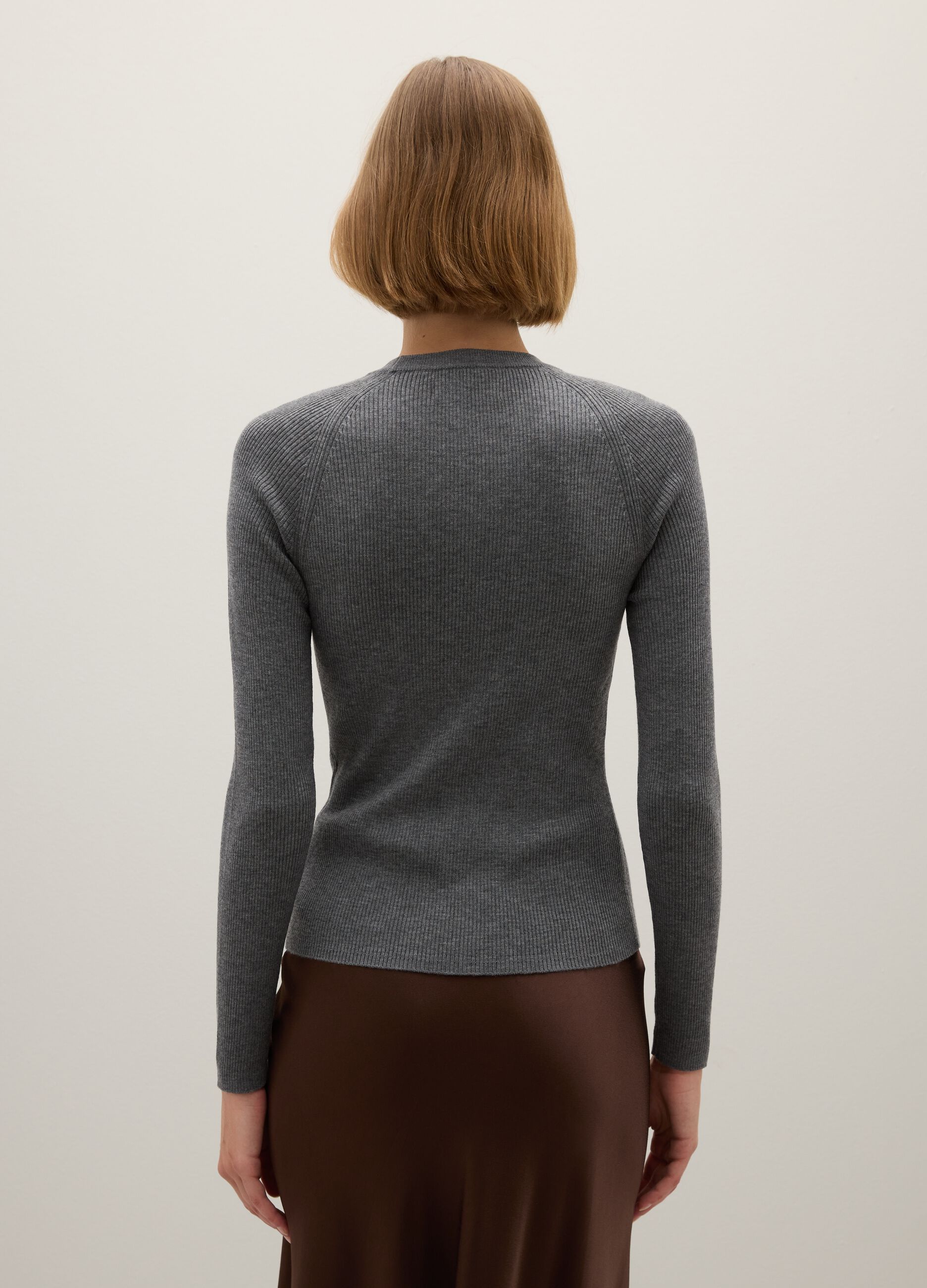 Grey Fitted Jumper