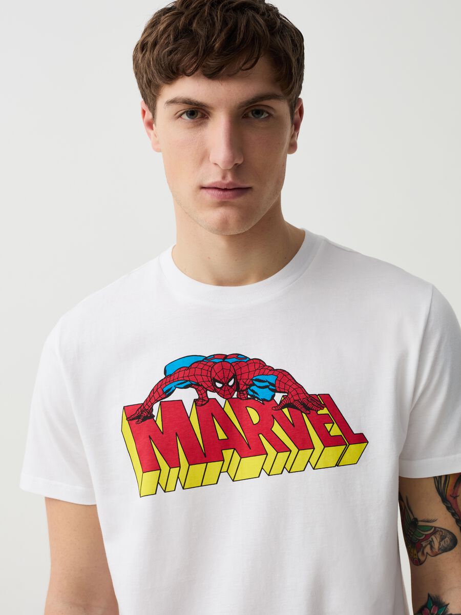 Cotton T-shirt with Spider-Man print_1