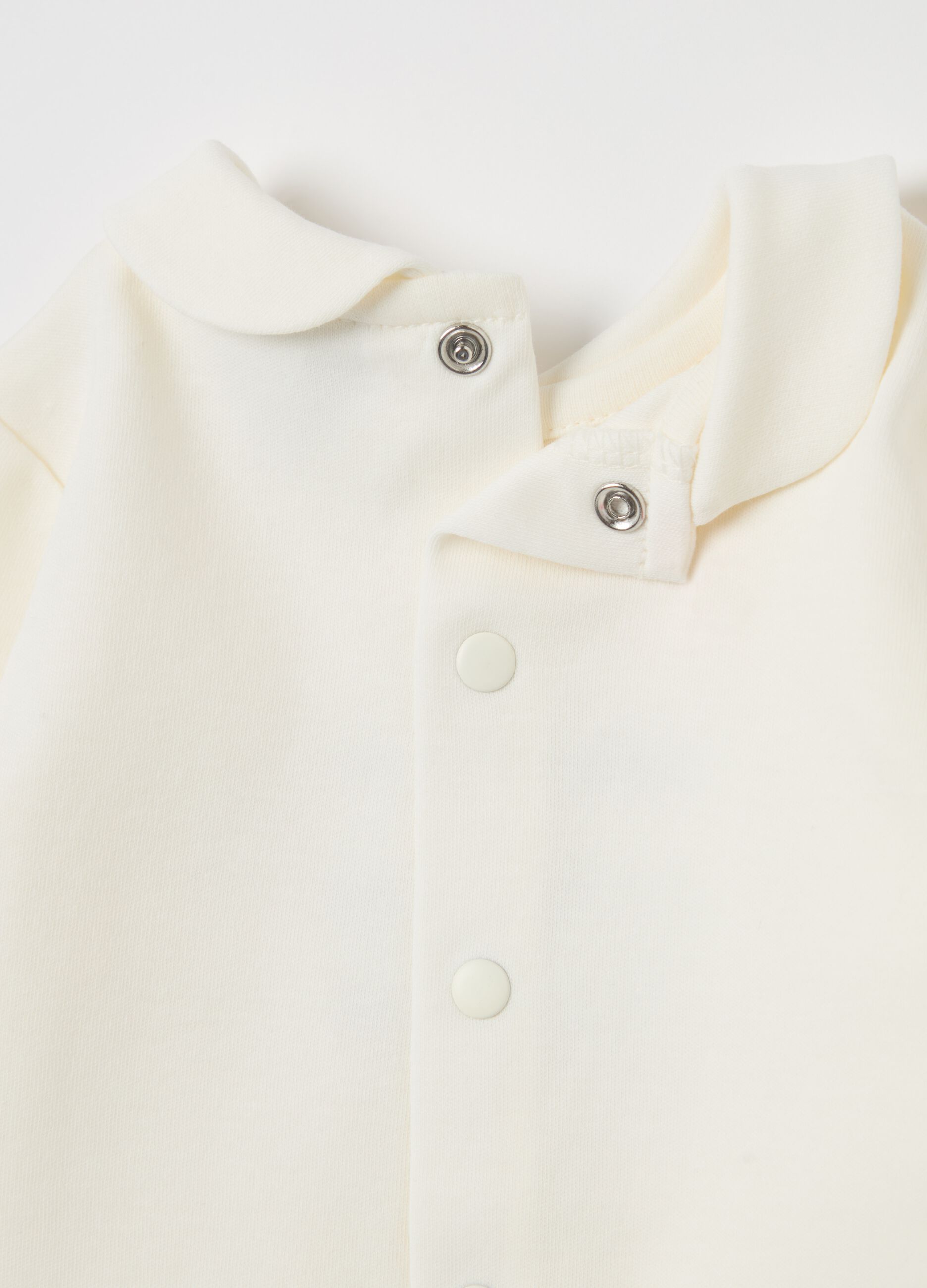 Tutina in cotone con ricamo "Welcome to the World"