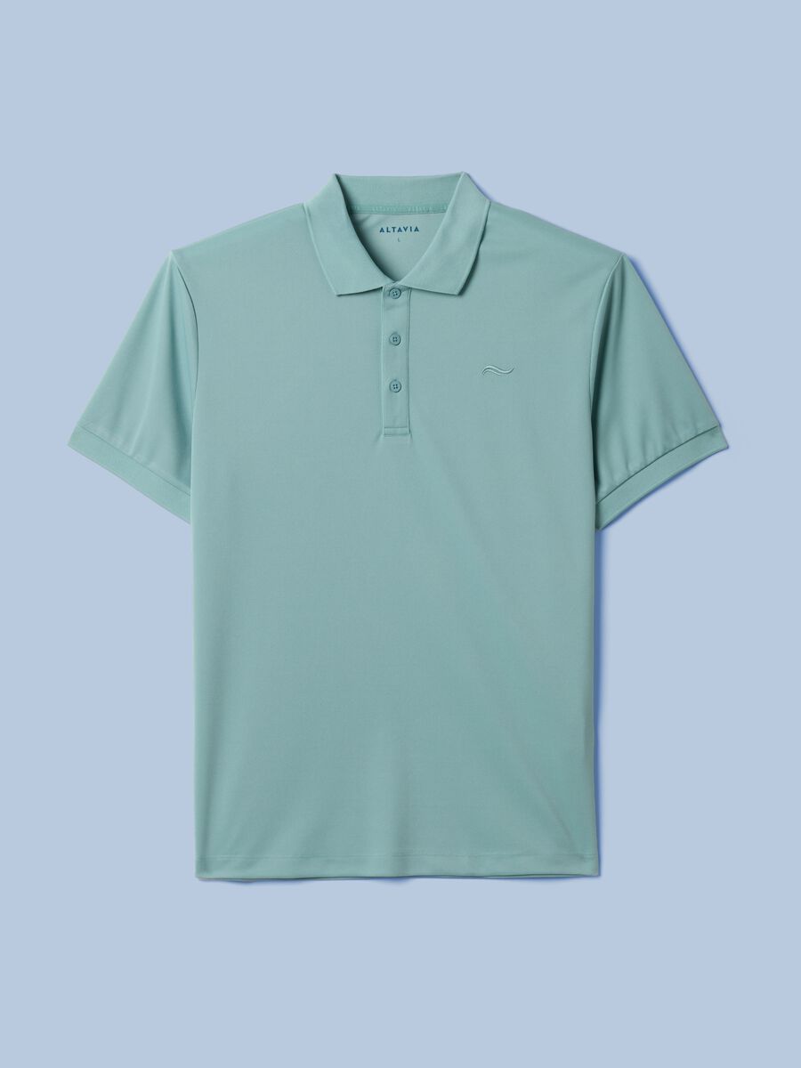 Polo verde con colletto classico traspirante ALTAVIA SAILING_0