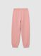 Girls' Pink Pure Cotton Joggers - Regular Fit_1