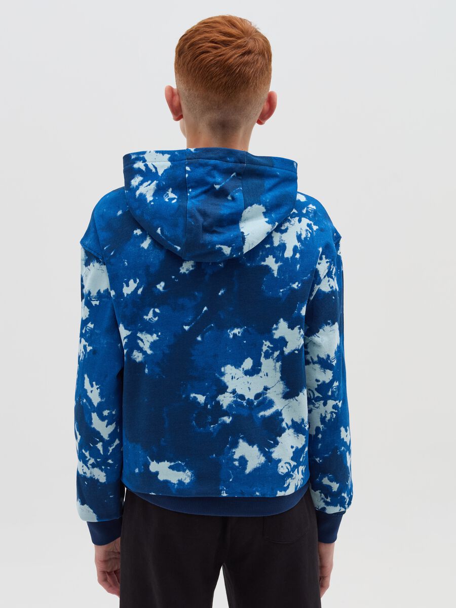 Felpa Tie Dye in French Terry con cappuccio_2