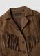 Brown fringed genuine leather jacket &ndash; regular fit_1