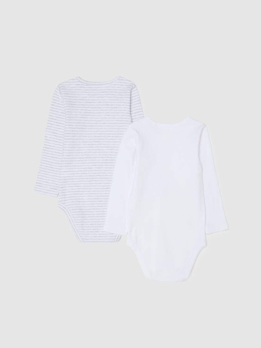 Newborn pure cotton multicolour long-sleeve body twin pack_1