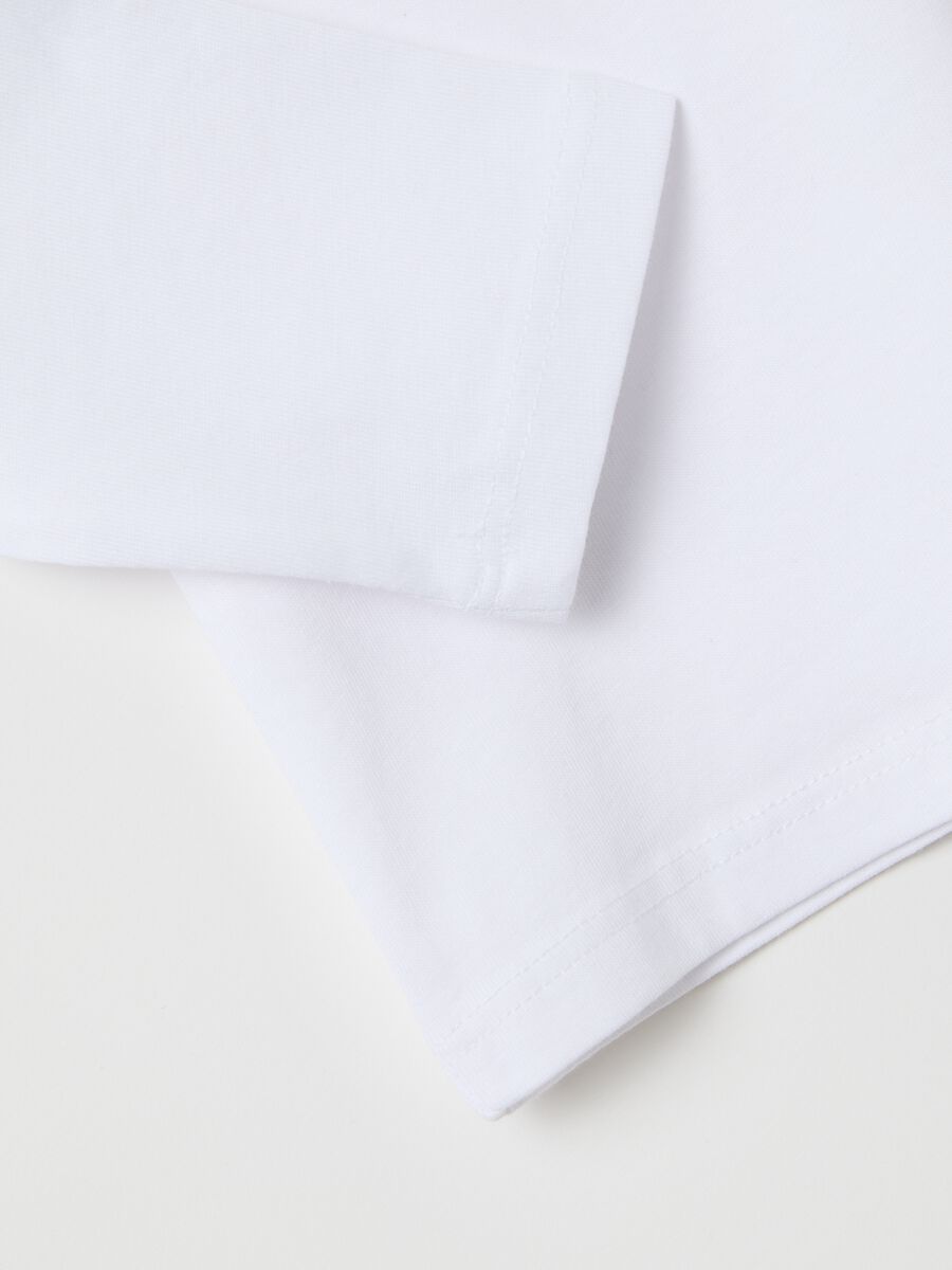 Children's pure cotton white regular fit shirt_3