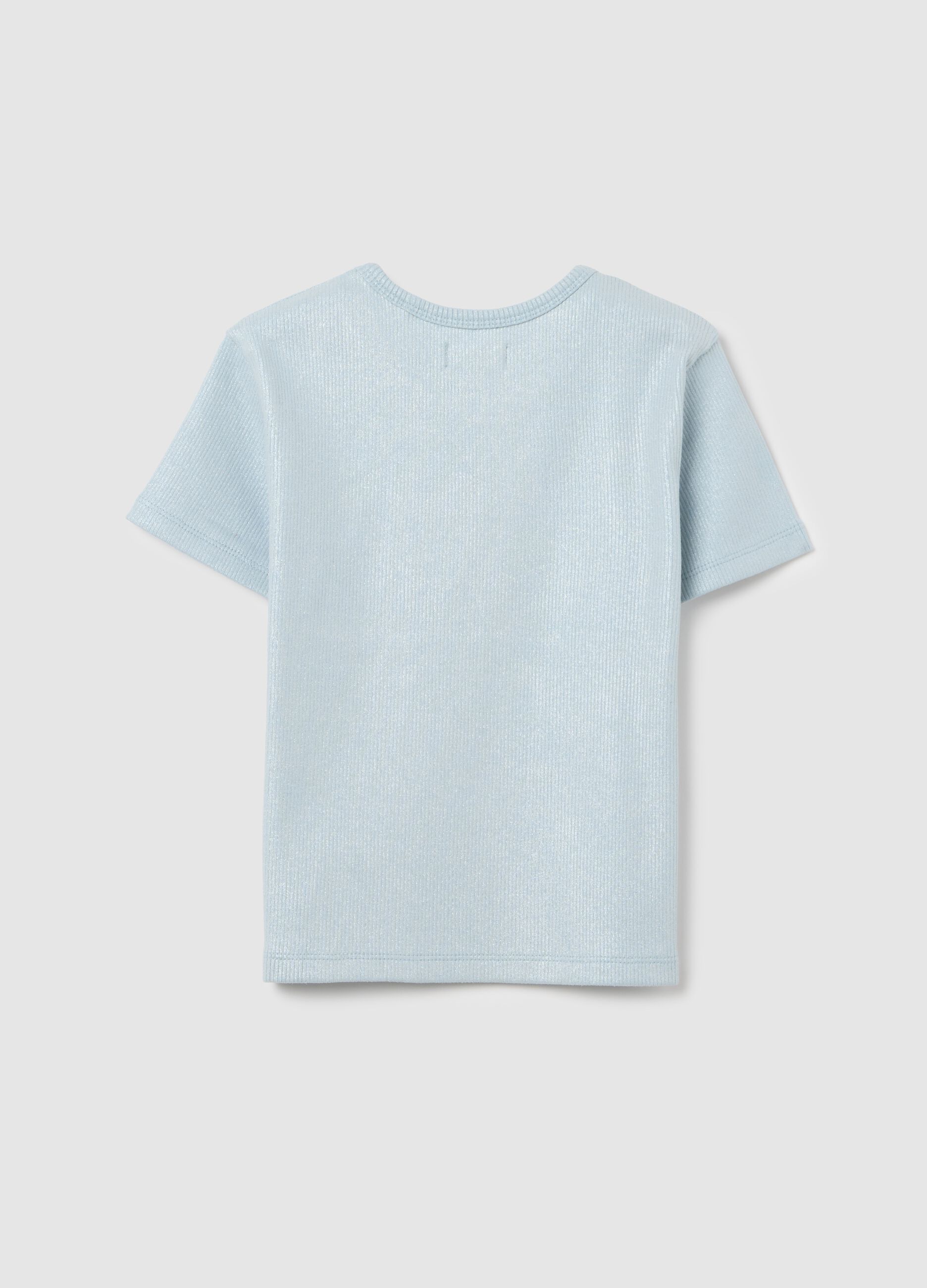 OVS Kids Short Sleeve Blue Stretch Cotton T-shirt